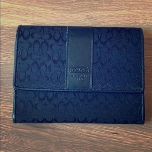 Black Coach Fabric Wallet